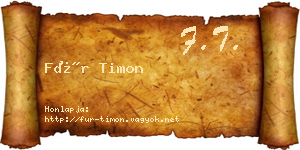 Für Timon névjegykártya